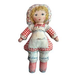 The Toy Works Reversible Boy Girl Cloth Rag Doll 12" Double Sided Plush Toy